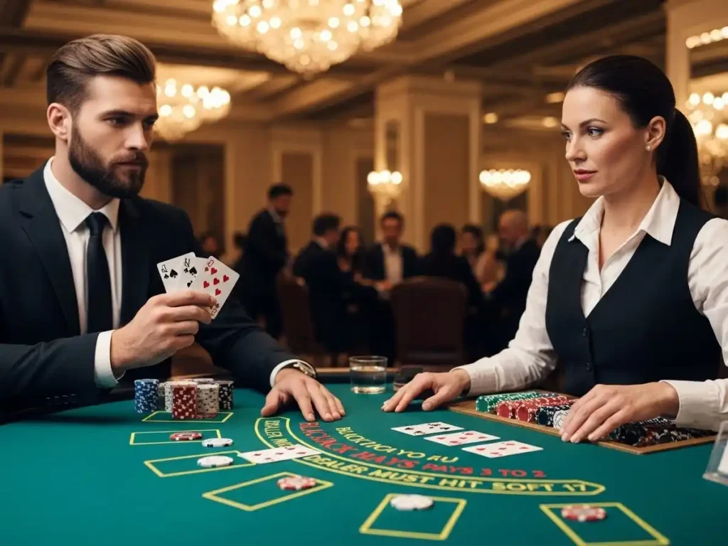 Player engaged in online blackjack 21 game on panaloko casino
