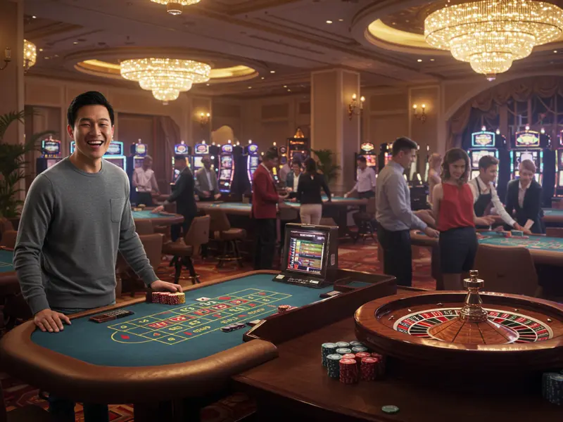 Happy man winning on an e-sabong betting platform