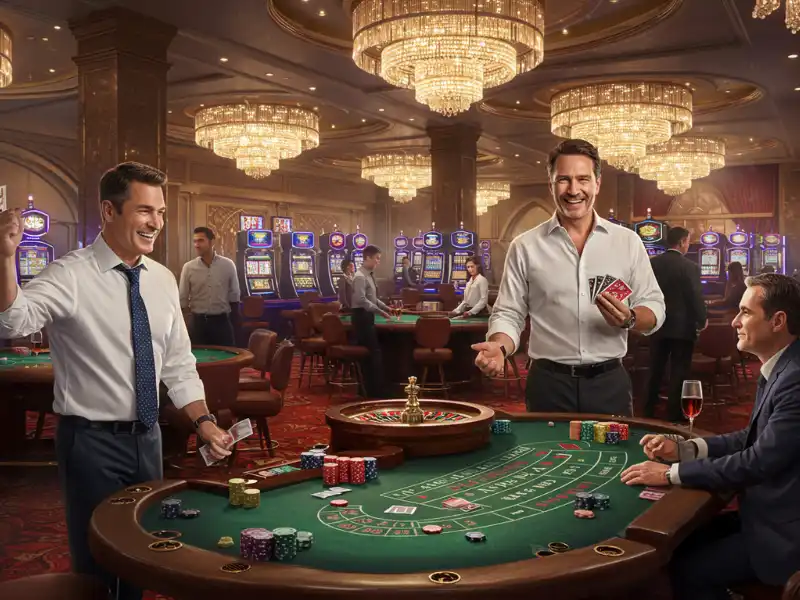 Man playing poker at a card table in PH Rush Casino, Port Harcourt