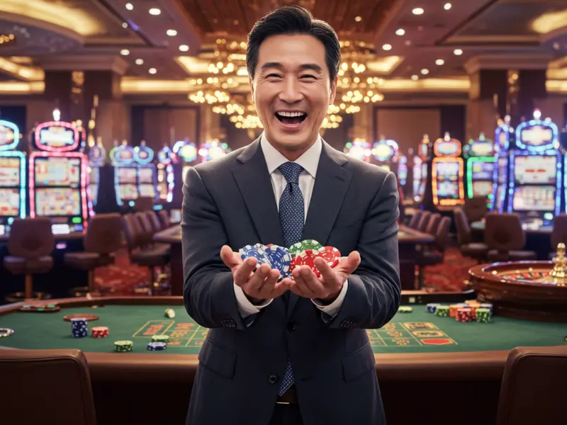 Happy man celebrating a poker win on PNXBet.com