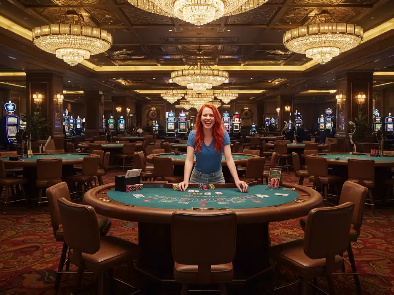 Happy Asian woman playing on a sabong betting site