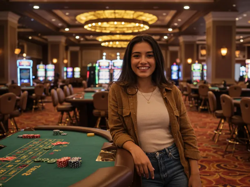 Happy woman celebrating a slot game bonus win