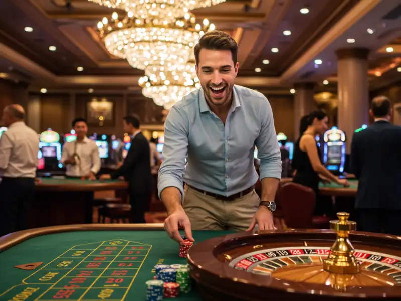 Man celebrating a big win in GamePH slots