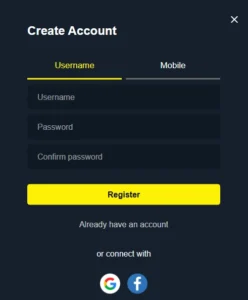 CREATE ACCOUNT