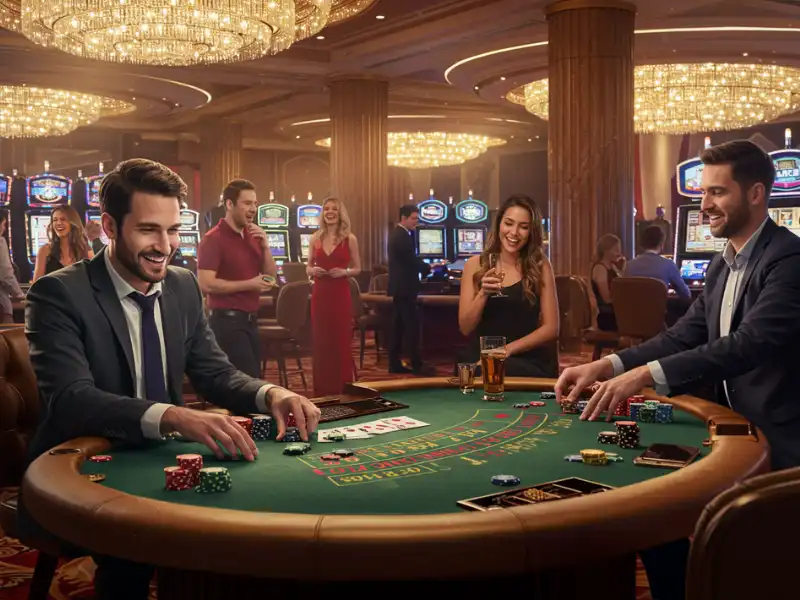 Happy man inside Peso8 casino