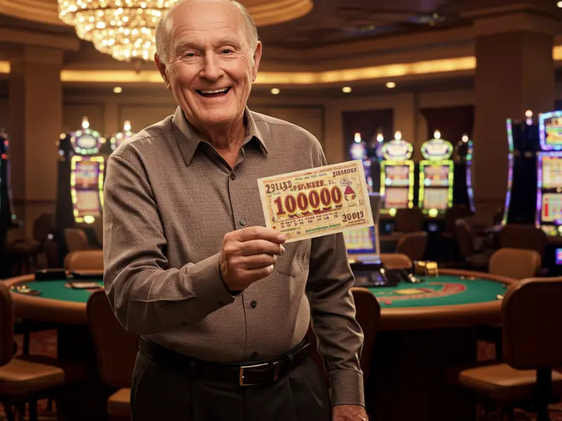 Happy man celebrating lottery win at Sabong International Live