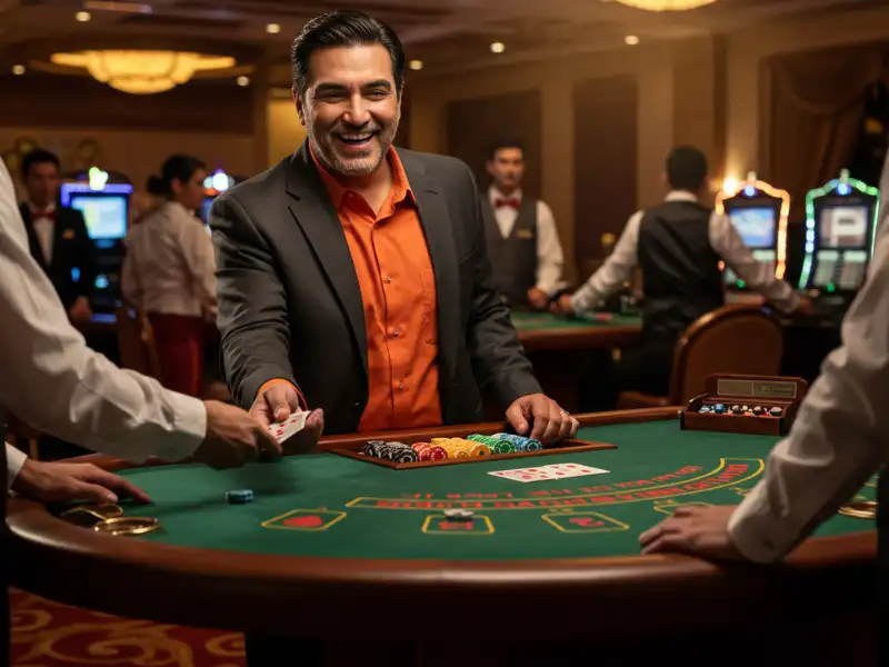 Man playing poker with slot free 100 new member rewards