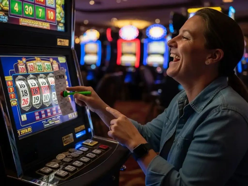 Happy person smiling while playing Keno online at tmtcash vip