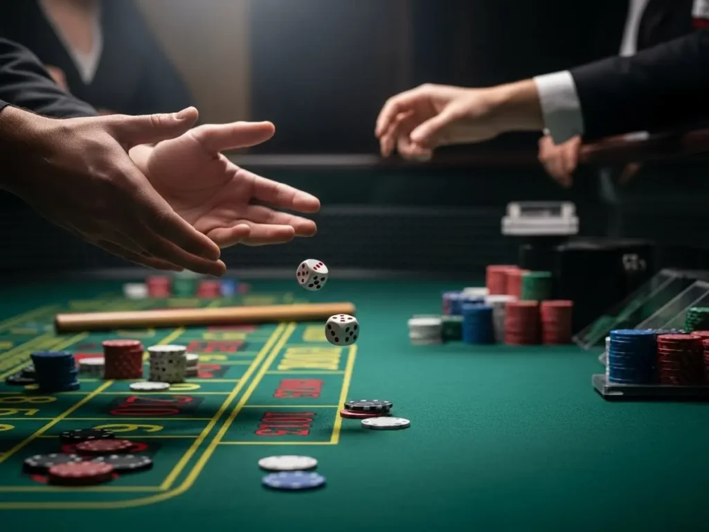 Person enjoying online casino dice game with tmtcash online casino new