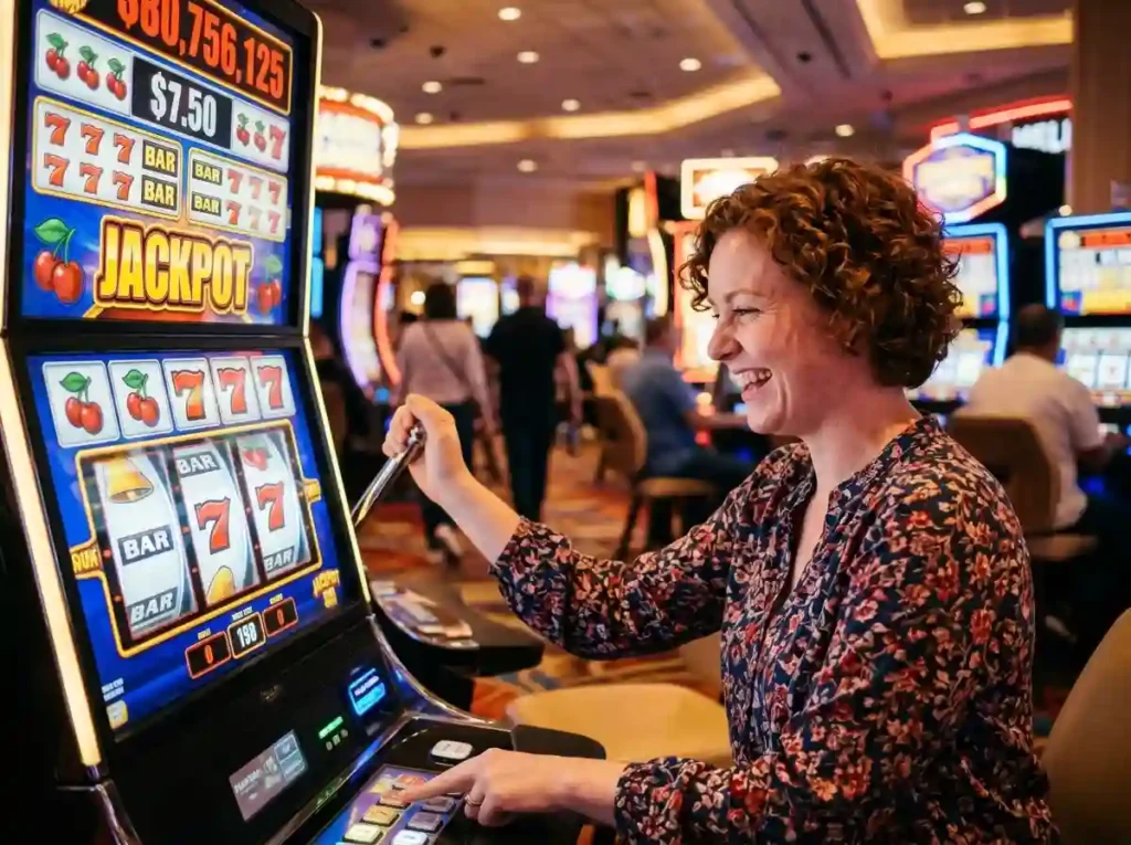 ppgaming free 60 - happy woman playing slot