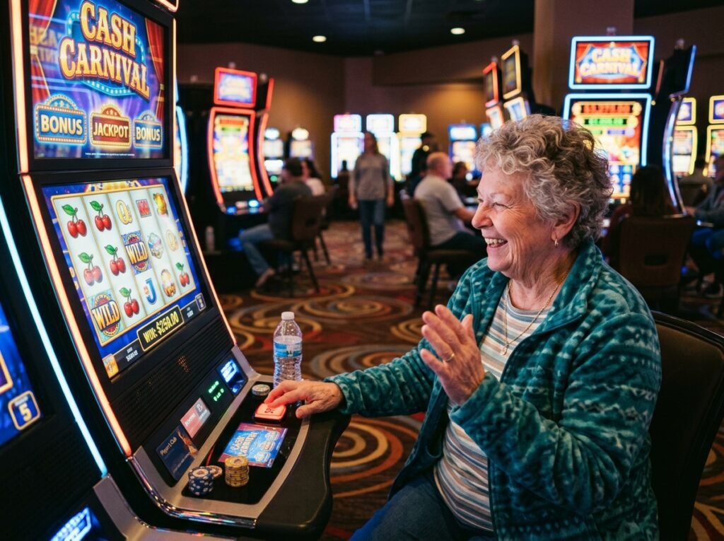 ppgaming free 60 - happy woman playing slot