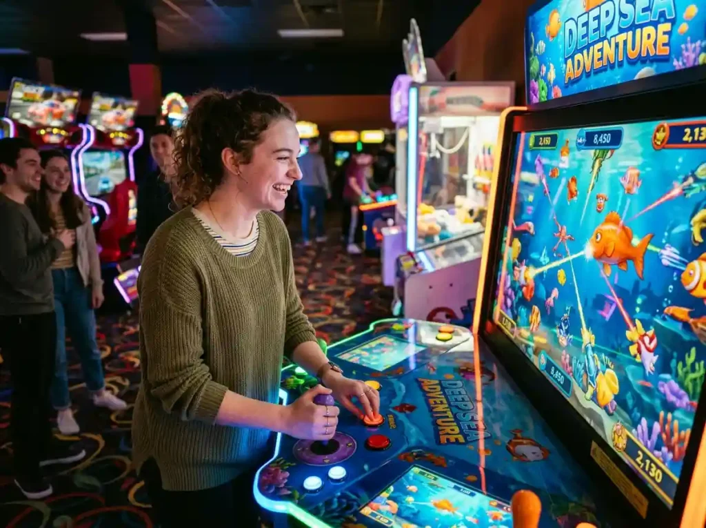 888bet - happy woman playing fish games